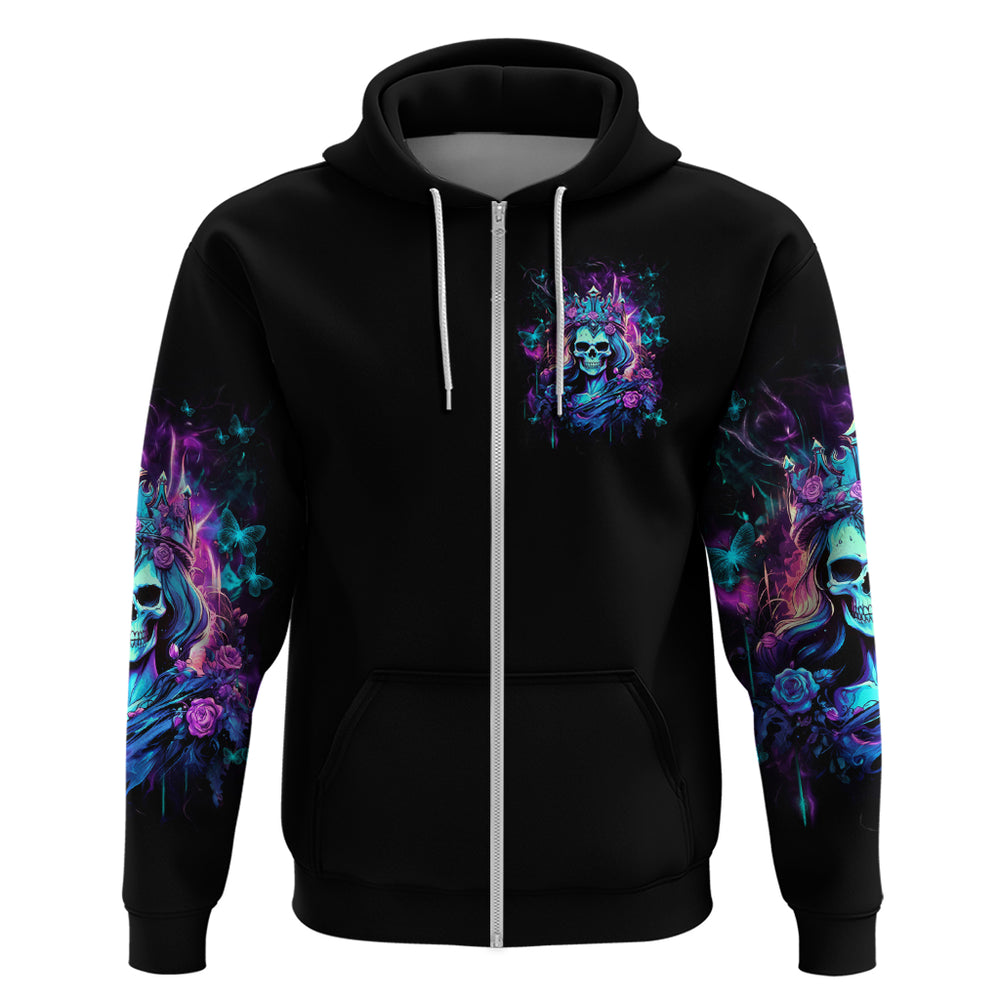 Rose Skull Hoodie Bitch I'm Not A Princess I'm The Fucking Queen DT01 Rose Skull Hoodie Bitch I'm Not A Princess I'm The Fucking Queen DT01