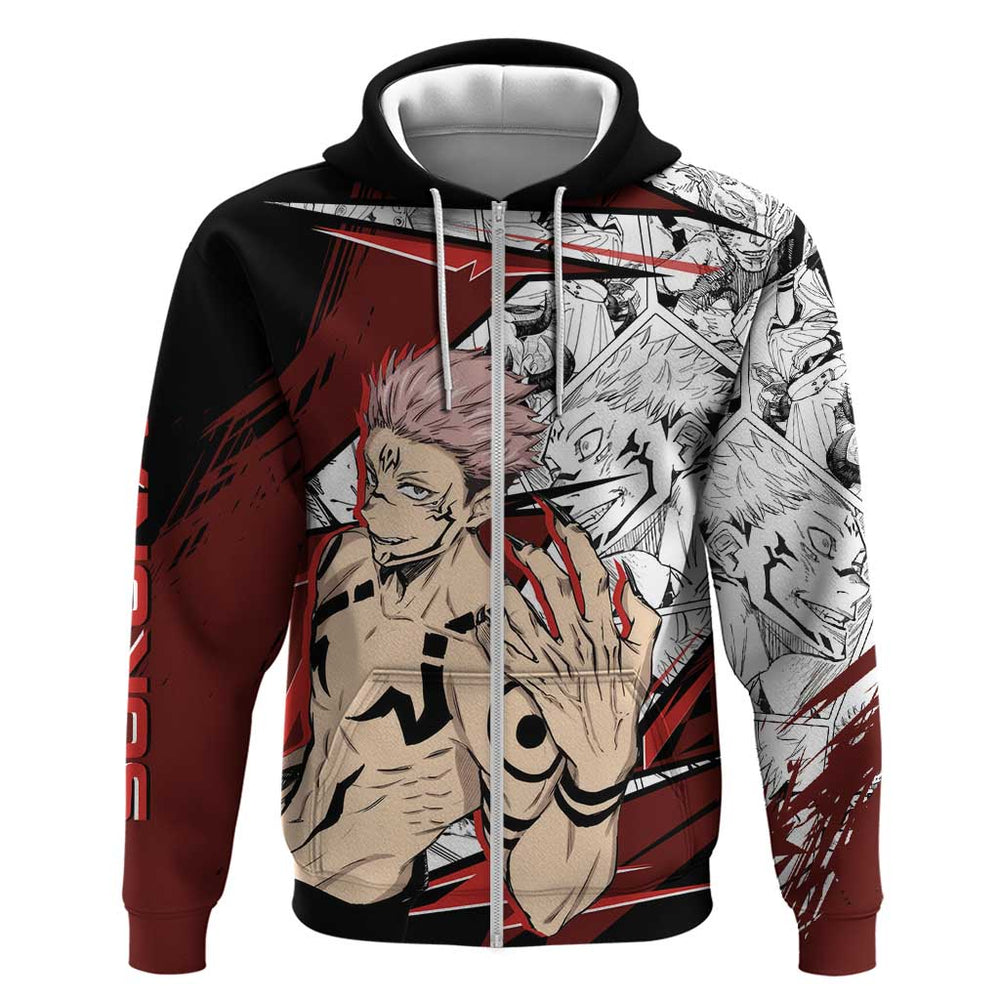 Ryomen Sukuna - Jujutsu Kaisen Hoodie Anime Mix Manga Style Ryomen Sukuna - Jujutsu Kaisen Hoodie Anime Mix Manga Style