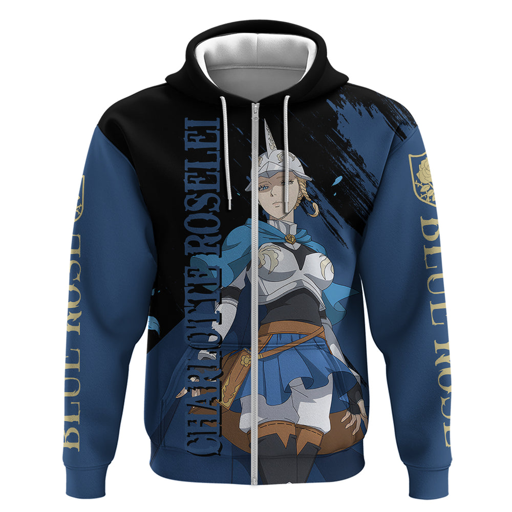 Blue Rose Charlotte Roselei Hoodie Black Clover Blue Rose Charlotte Roselei Hoodie Black Clover