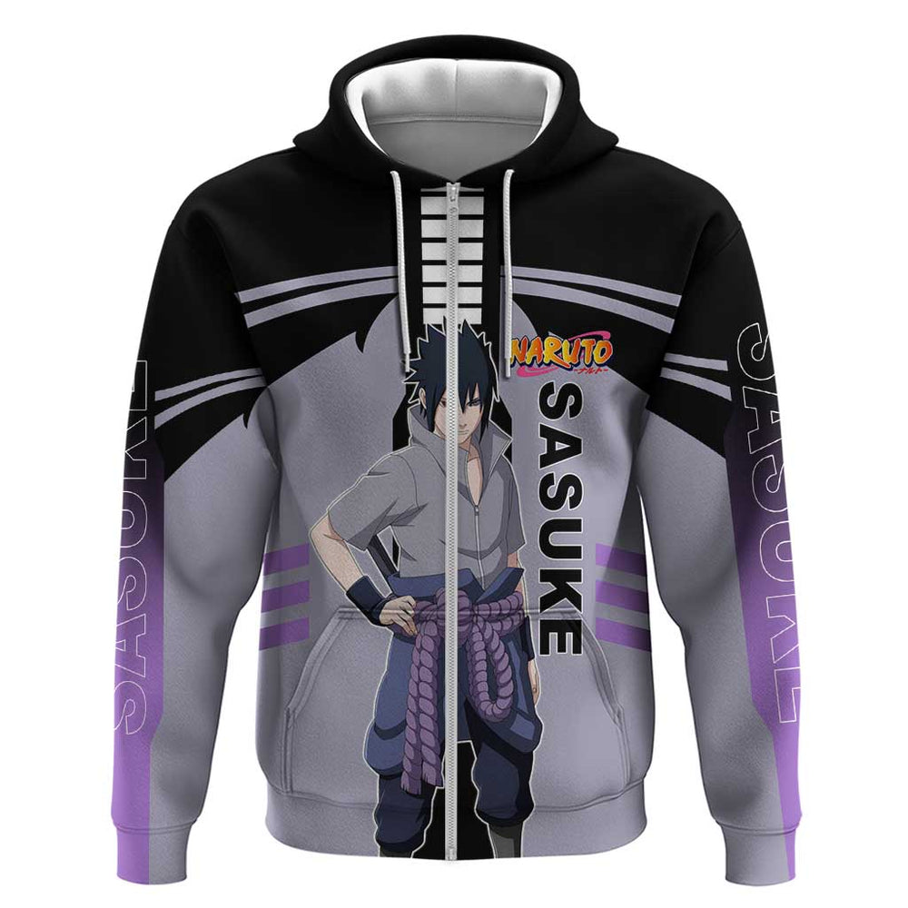 Sasuke Uchiha Naruto Hoodie with Rinnegan and Chidori Lightning Ninja Design Sasuke Uchiha Naruto Hoodie with Rinnegan and Chidori Lightning Ninja Design