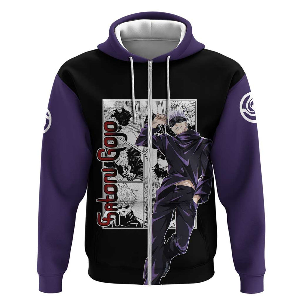 Satoru Gojo - Jujutsu Kaisen Hoodie Anime Mix Manga Style Satoru Gojo - Jujutsu Kaisen Hoodie Anime Mix Manga Style