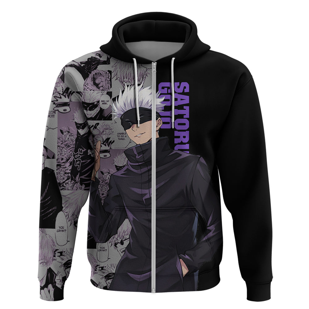 Satoru Gojo - Jujutsu Kaisen Hoodie Manga Style Satoru Gojo - Jujutsu Kaisen Hoodie Manga Style