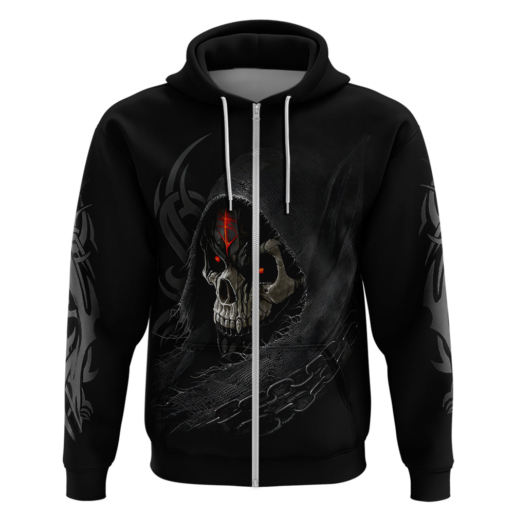Skull Hoodie Black Reaper DT01 Skull Hoodie Black Reaper DT01