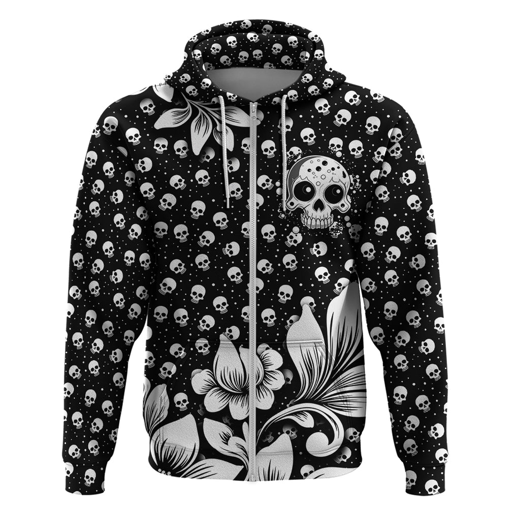 Skull Hoodie Cute Skull Fun and Floral Skull Hoodie Cute Skull Fun and Floral