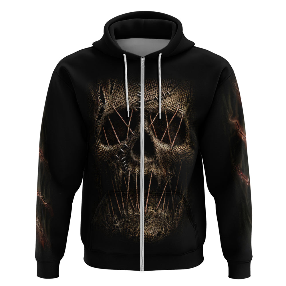 Skull Hoodie Mummy Face Inside DT01 Skull Hoodie Mummy Face Inside DT01