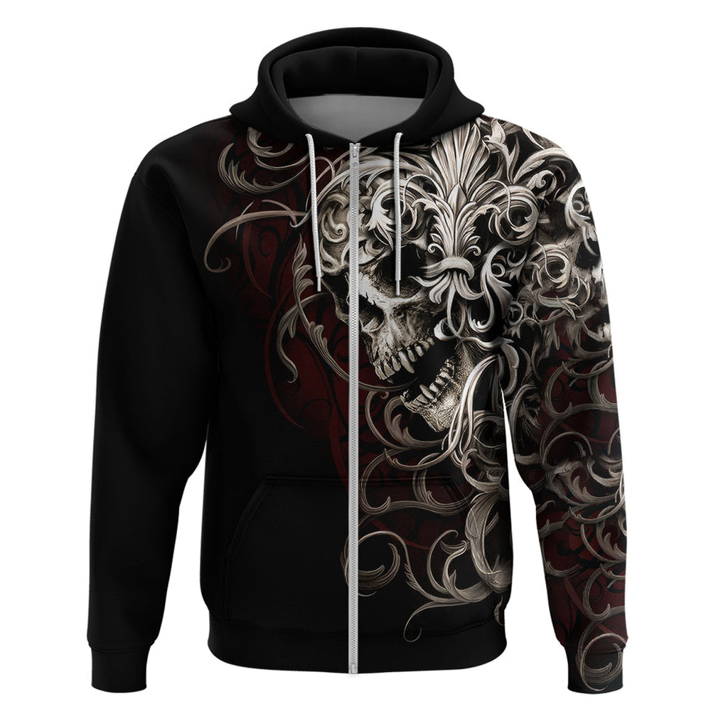 Skull Hoodie Silver Warrior Royal DT01 Skull Hoodie Silver Warrior Royal DT01