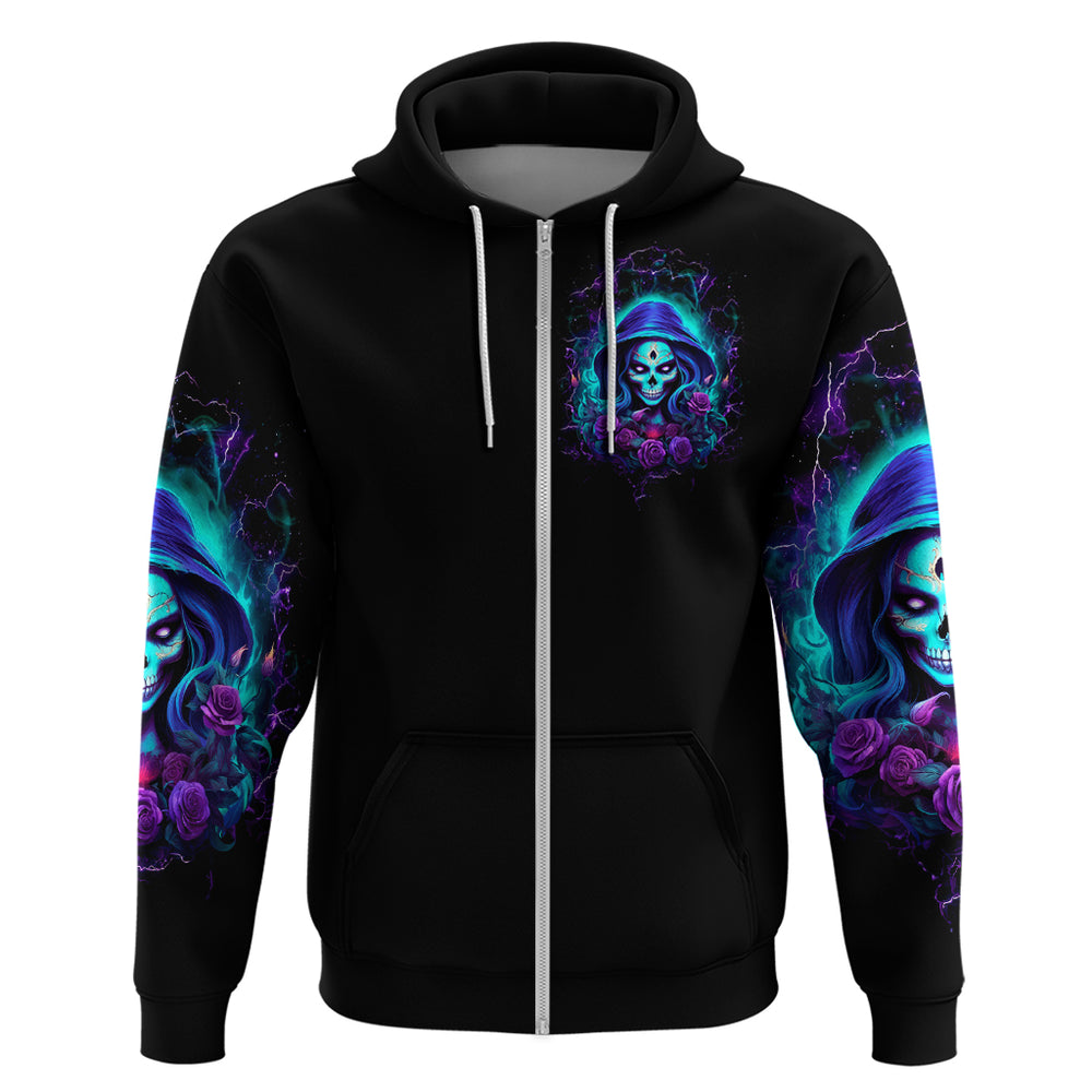 Skull Lady Hoodie Rose Skull She Whispered Back Iam The Storm DT01 Skull Lady Hoodie Rose Skull She Whispered Back Iam The Storm DT01