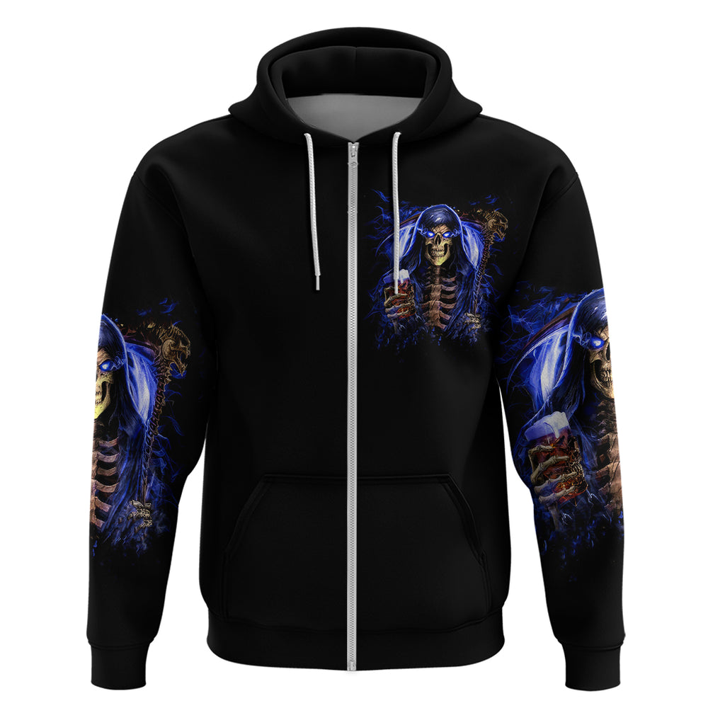 Skull Reaper Hoodie The Devil Whispered To Me I Whisper Back Bring Beer DT01 Skull Reaper Hoodie The Devil Whispered To Me I Whisper Back Bring Beer DT01