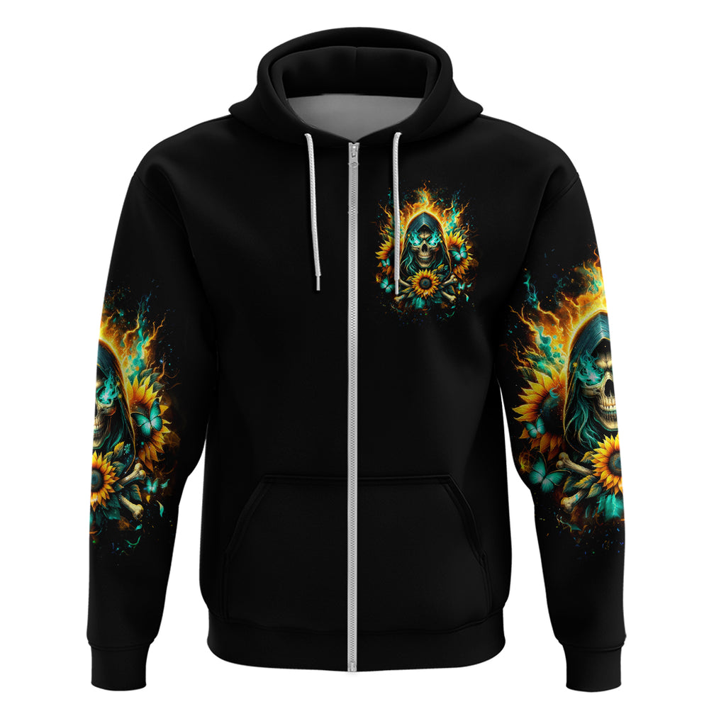 Sunflower Skull Hoodie I'm Blunt Because God Rolled Me That Way DT01 Sunflower Skull Hoodie I'm Blunt Because God Rolled Me That Way DT01