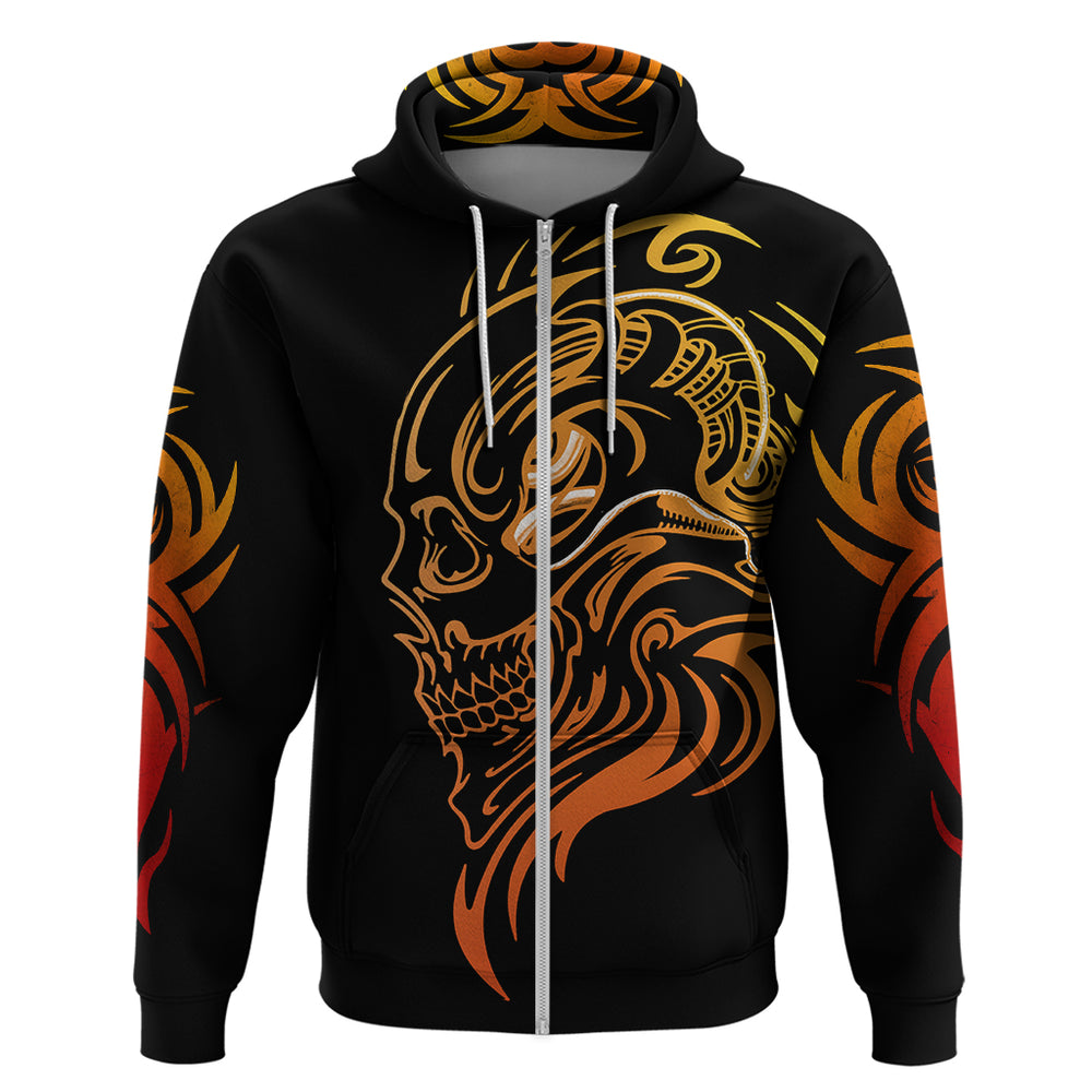 Tattoo Skull Hoodie Golden Skull Face Tattoo DT01 Tattoo Skull Hoodie Golden Skull Face Tattoo DT01