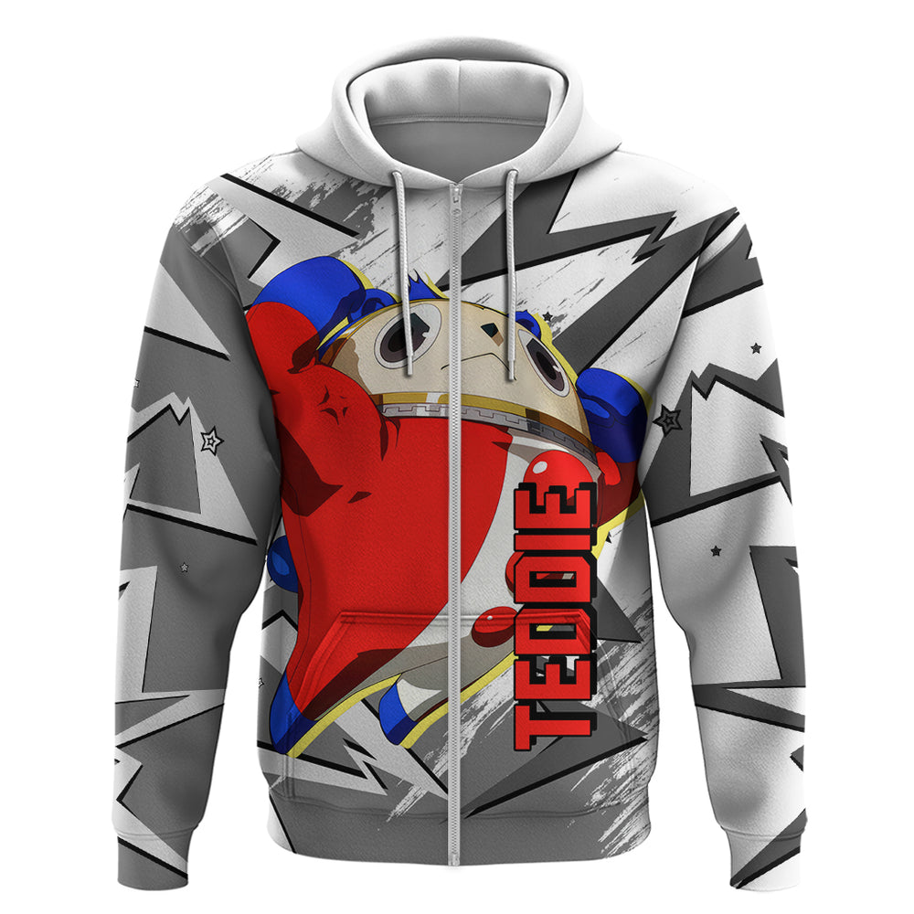 Teddie Persona Hoodie Anime Mix Polygon Cyber Style Teddie Persona Hoodie Anime Mix Polygon Cyber Style