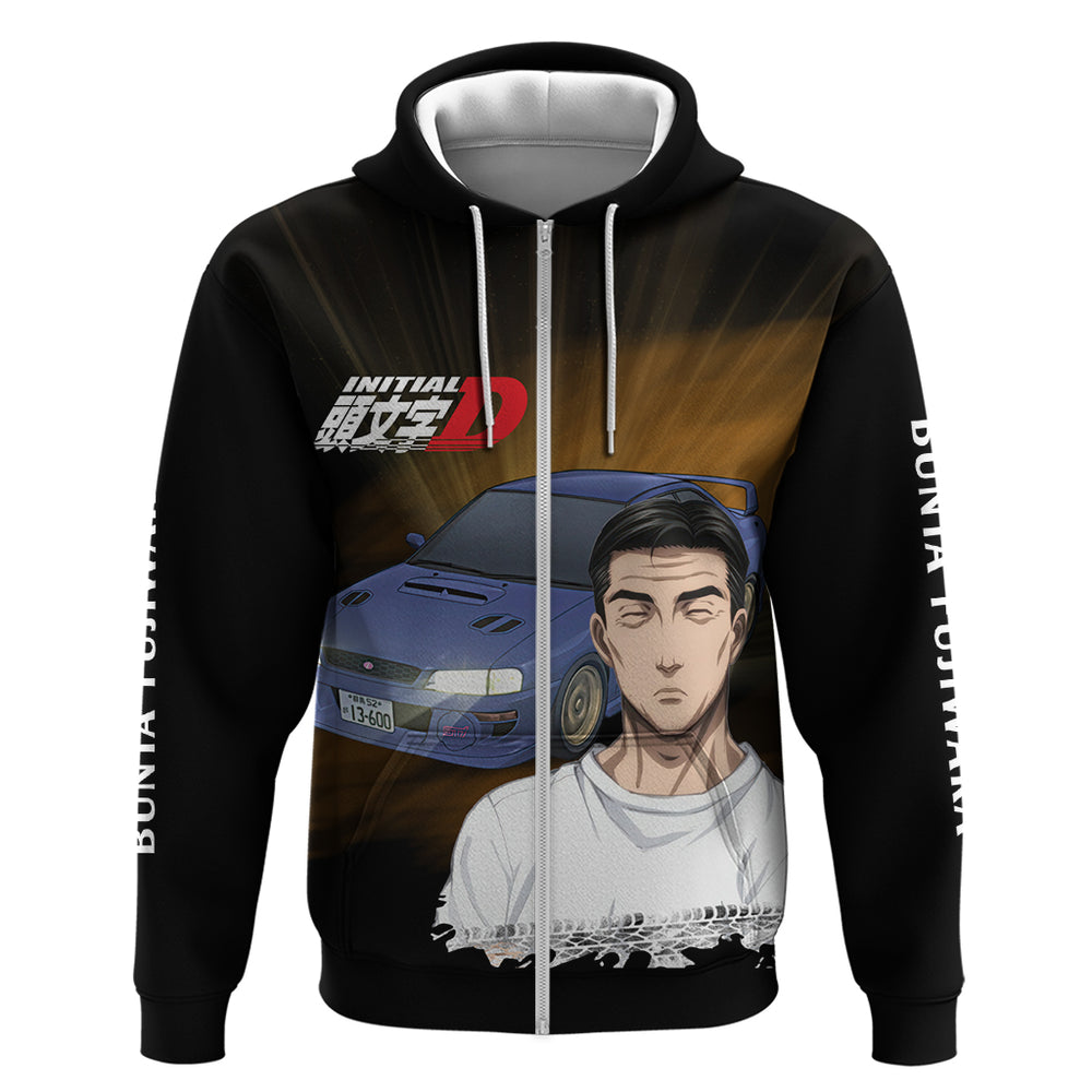 Bunta Fujiwara Initial D Hoodie Manga Mix Anime Style Bunta Fujiwara Initial D Hoodie Manga Mix Anime Style