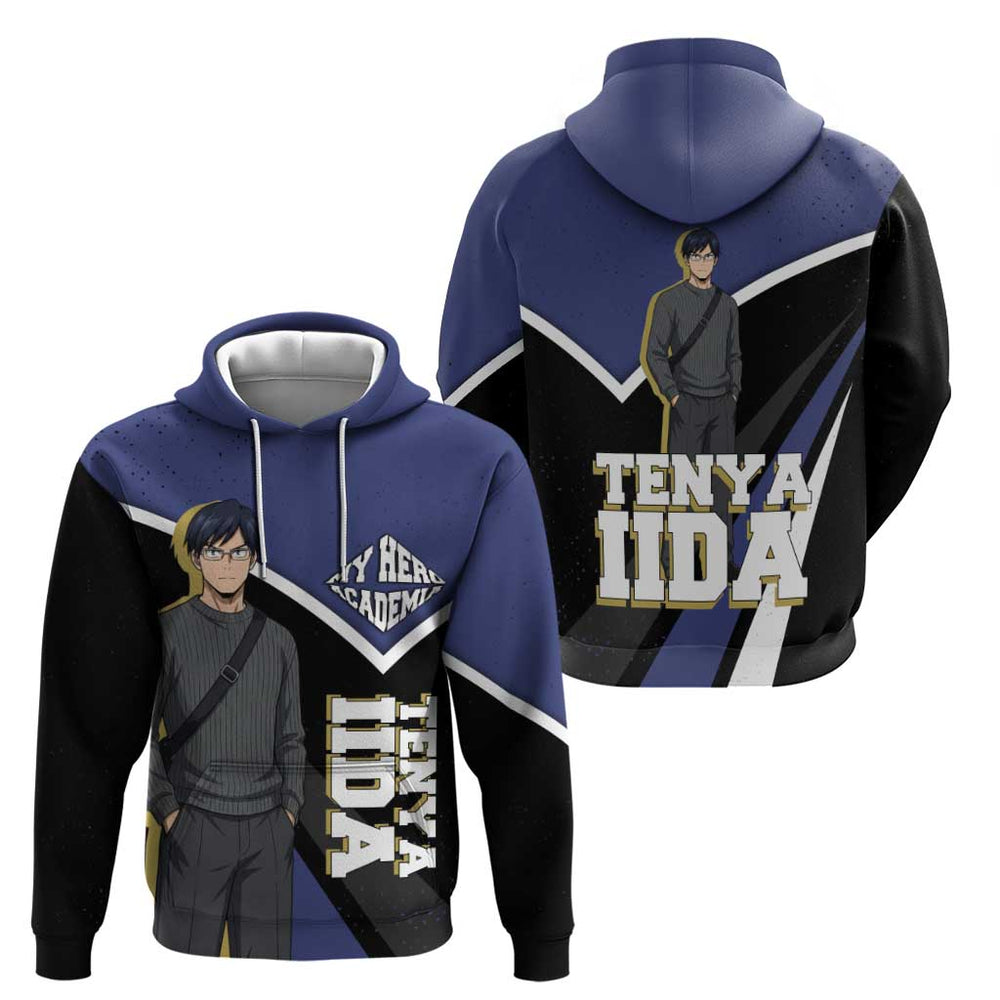 Tenya Iida My Hero Academia Hoodie Anime Grunge Splatter Graphic Style Tenya Iida My Hero Academia Hoodie Anime Grunge Splatter Graphic Style