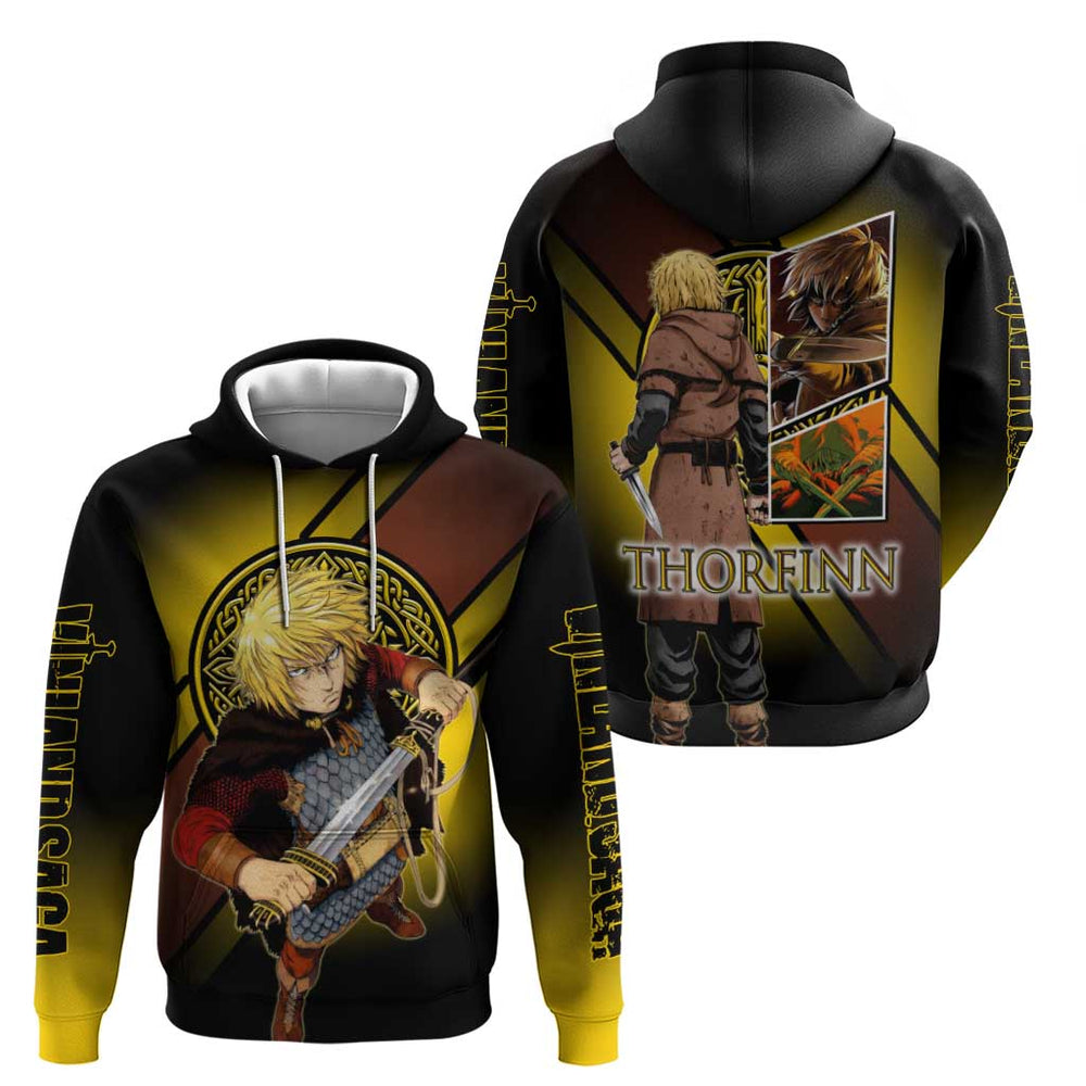 Thorfinn Norse Avenger Hoodie Viking Manga Illustration Style Thorfinn Norse Avenger Hoodie Viking Manga Illustration Style