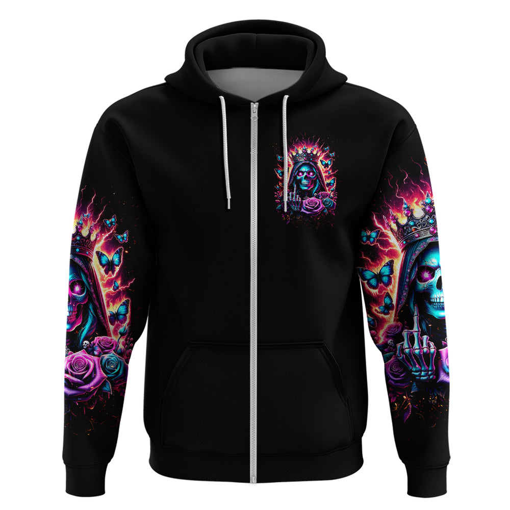 Thunder Skull Hoodie Bitch I'm Not A Princess I'm The Fucking Queen DT01 Thunder Skull Hoodie Bitch I'm Not A Princess I'm The Fucking Queen DT01