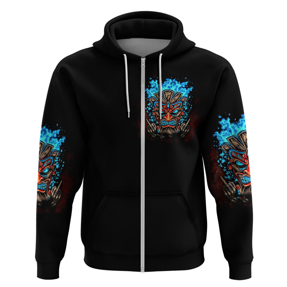 Tiki Skull Hoodie I Give A Fuck Is Broken But My Go Fuck Yourself DT01 Tiki Skull Hoodie I Give A Fuck Is Broken But My Go Fuck Yourself DT01
