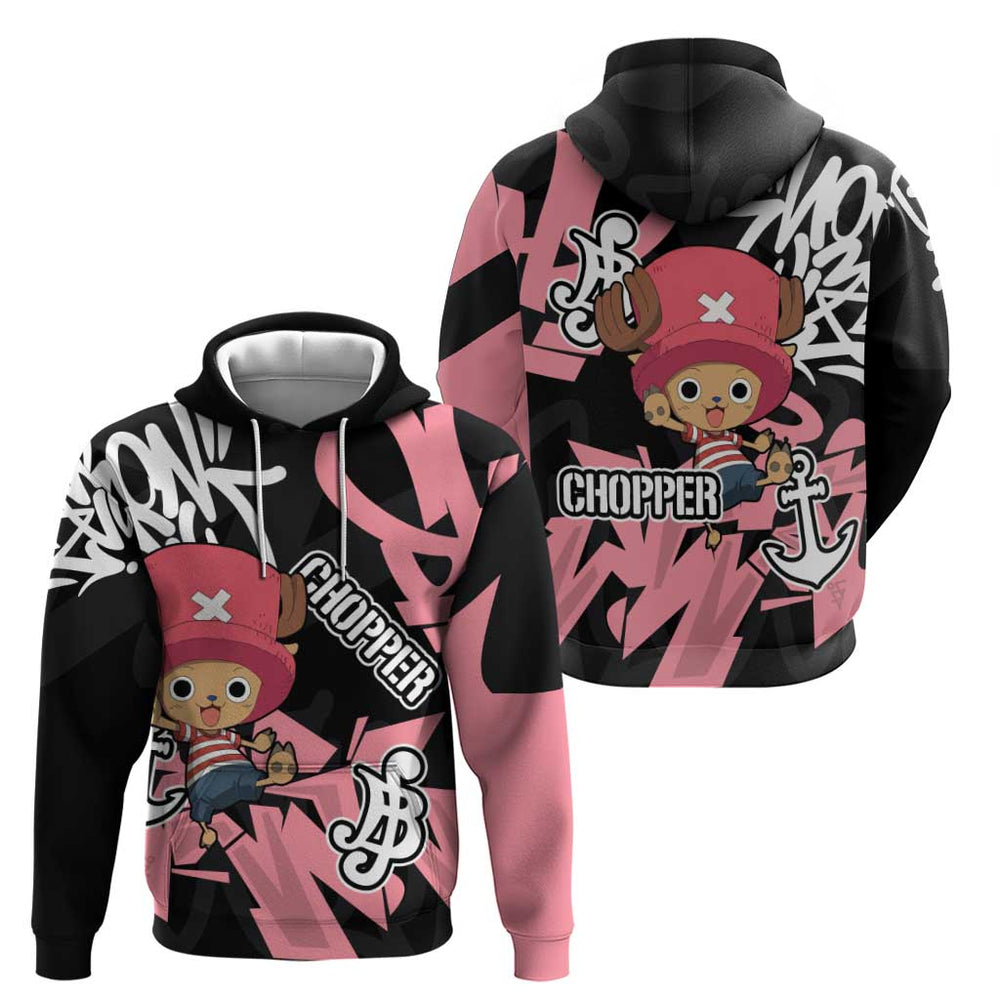 Tony Tony Chopper One Piece Hoodie Graffiti Street Art Anime Collage Tony Tony Chopper One Piece Hoodie Graffiti Street Art Anime Collage
