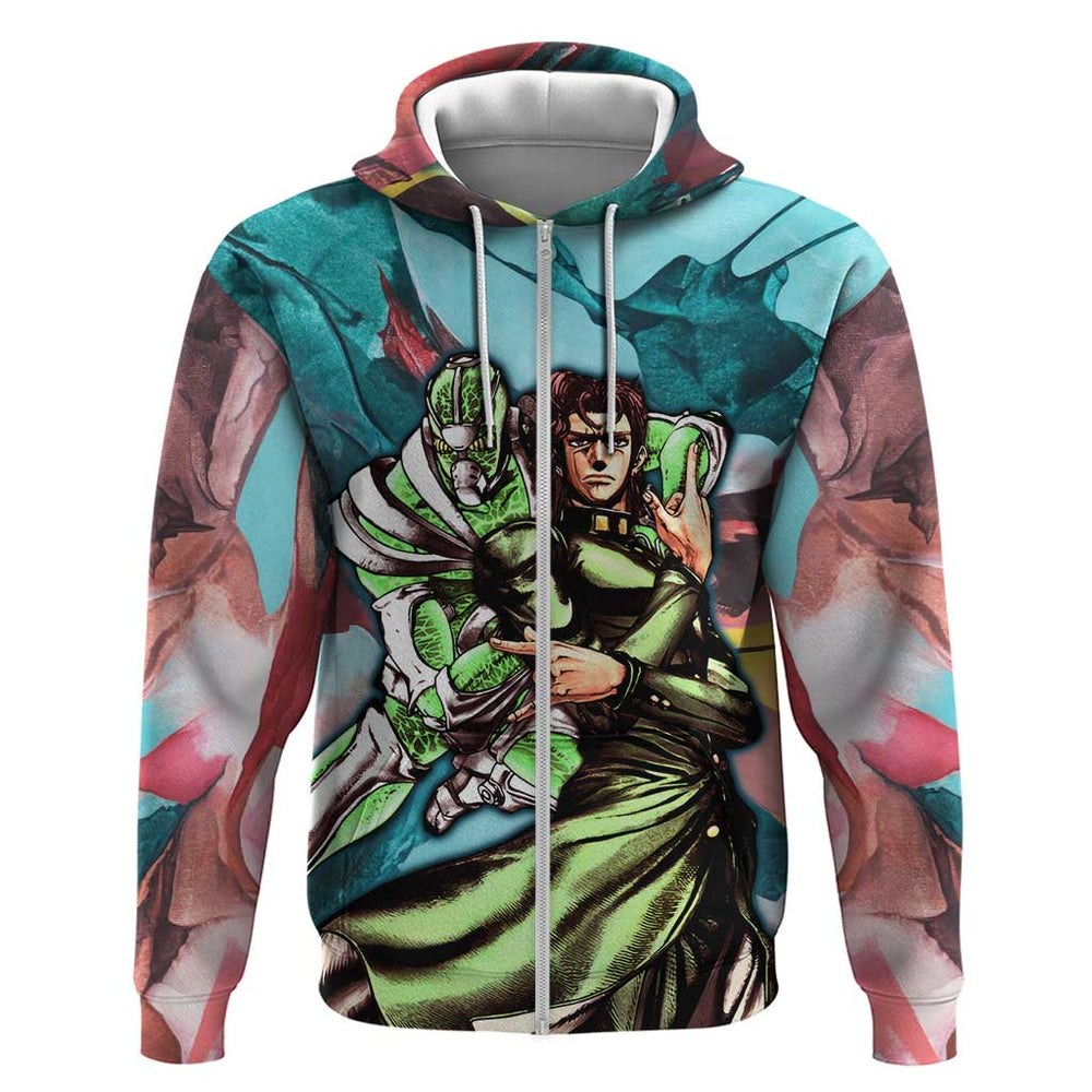 Trippy Kakyoin Hierophant Green Jojos Bizarre Adventure Hoodie Trippy Mix Anime Style Trippy Kakyoin Hierophant Green Jojos Bizarre Adventure Hoodie Trippy Mix Anime Style