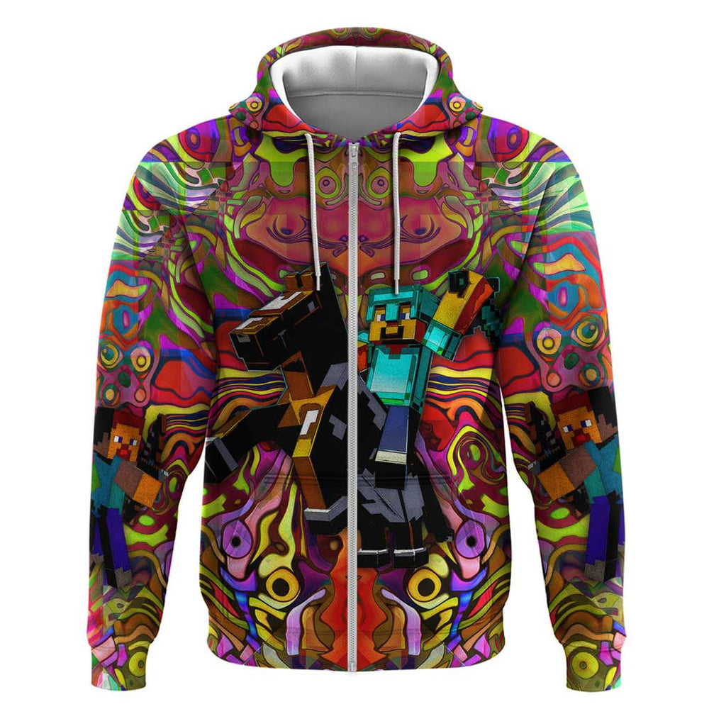 Trippy Minecraft Hoodie Trippy Style Trippy Minecraft Hoodie Trippy Style