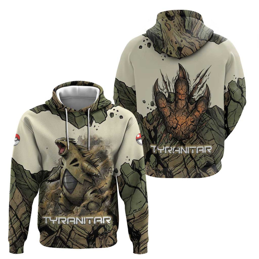 Tyranitar Rock Smash Hoodie Tyranitar s Seismic Roar - Monster of the Mountains Tyranitar Rock Smash Hoodie Tyranitar s Seismic Roar - Monster of the Mountains