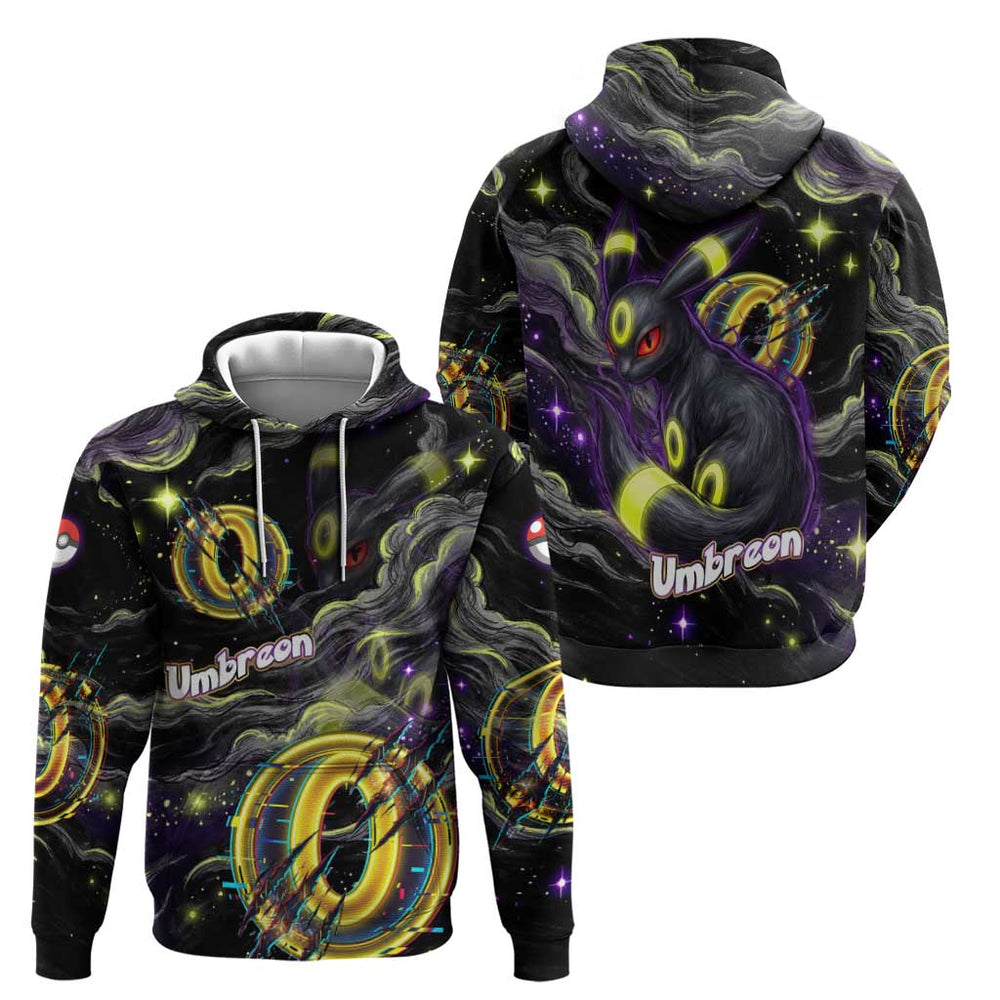 Umbreon Hoodie Cosmic Neon Galaxy Art Umbreon Hoodie Cosmic Neon Galaxy Art