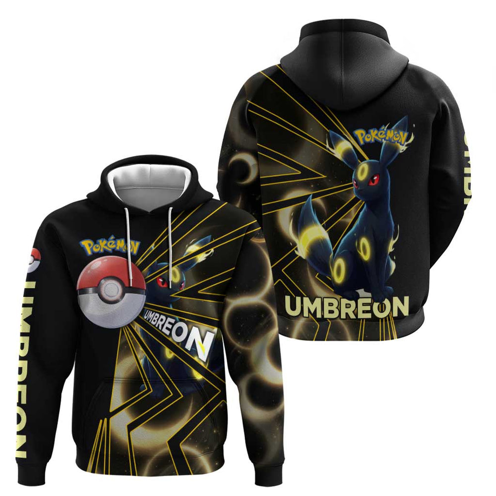 Umbreon Pok Hoodie Lunar Eclipse Comic Style Umbreon Pok Hoodie Lunar Eclipse Comic Style