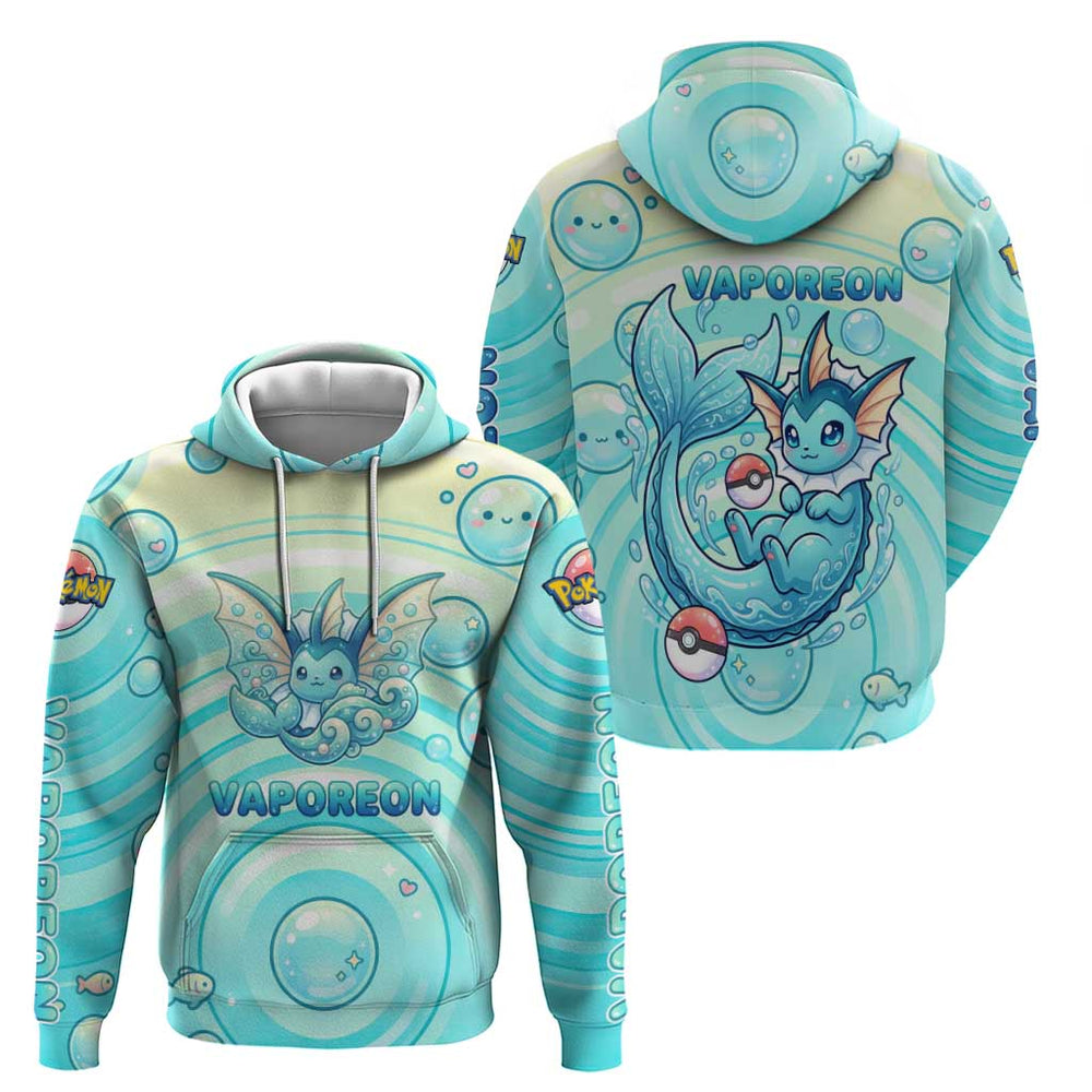 Vaporeon Hoodie Dreamy Ocean Bubble Fantasy Art Vaporeon Hoodie Dreamy Ocean Bubble Fantasy Art