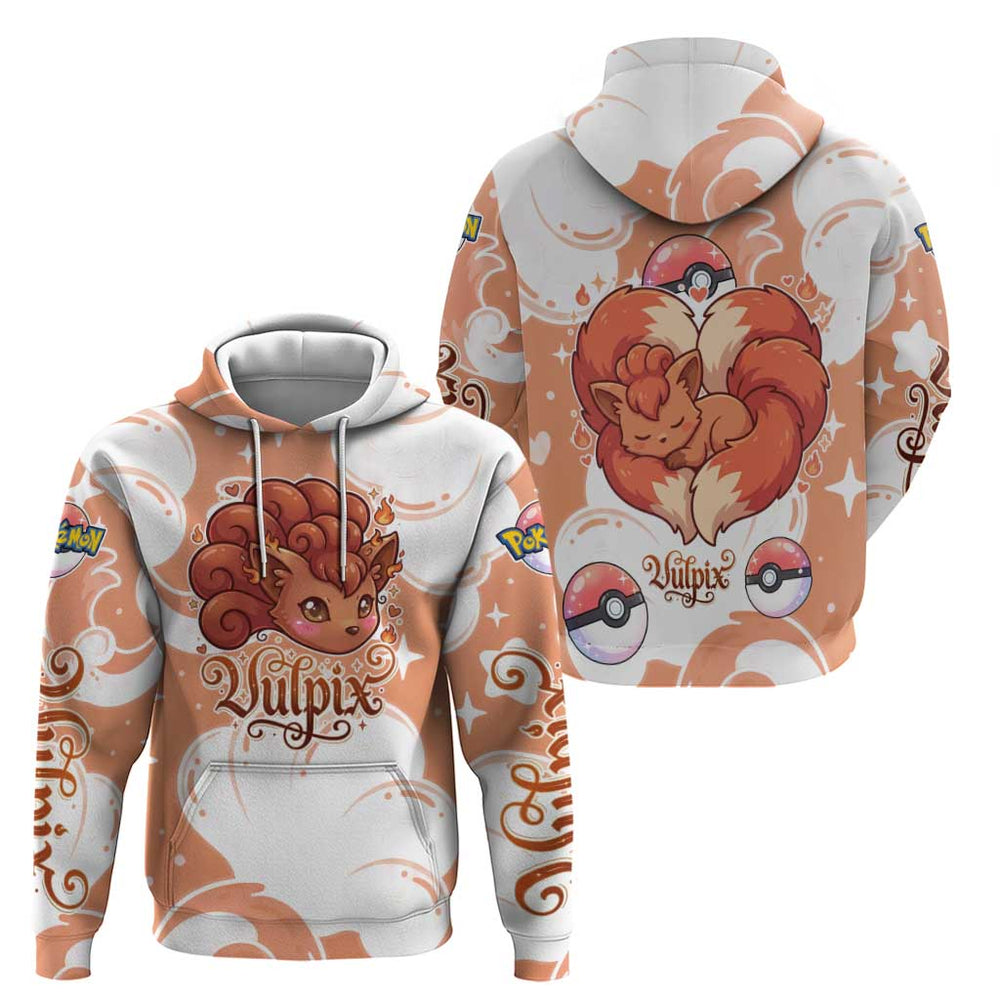 Vulpix Hoodie Vintage Flame Swirl Art Vulpix Hoodie Vintage Flame Swirl Art