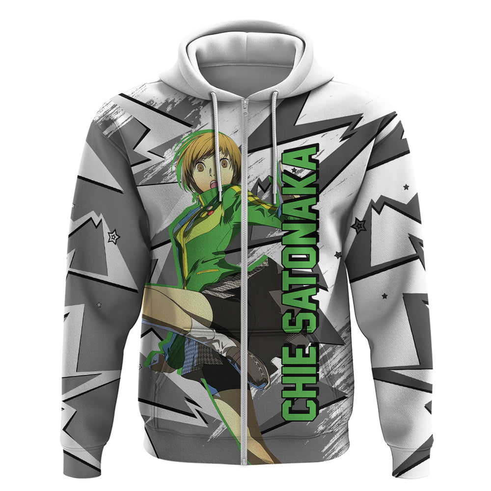 Chie Satonaka Persona Hoodie Anime Mix Polygon Cyber Style Chie Satonaka Persona Hoodie Anime Mix Polygon Cyber Style