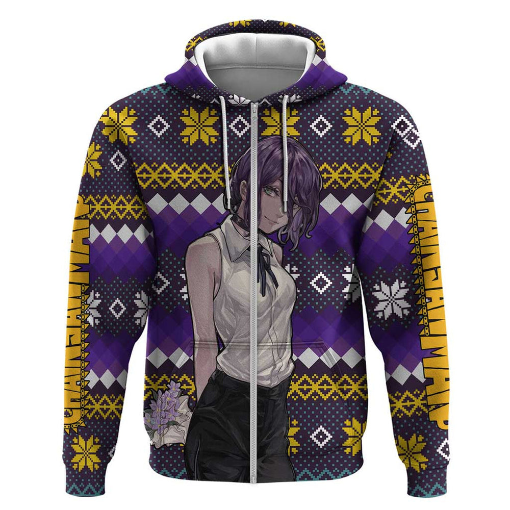 Zere - Chainsaw Man Hoodie Anime Mix Christmas Style Zere - Chainsaw Man Hoodie Anime Mix Christmas Style