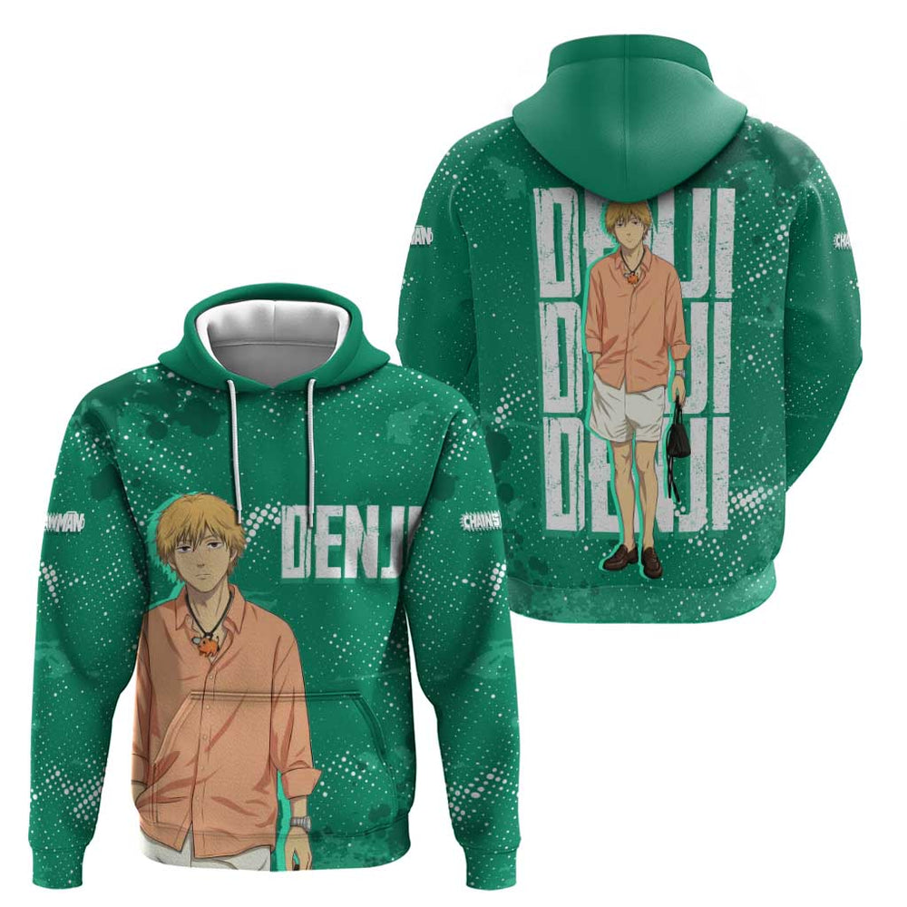 Denji Chainsaw Man Hoodie Urban Grunge Halftone Style Denji Chainsaw Man Hoodie Urban Grunge Halftone Style