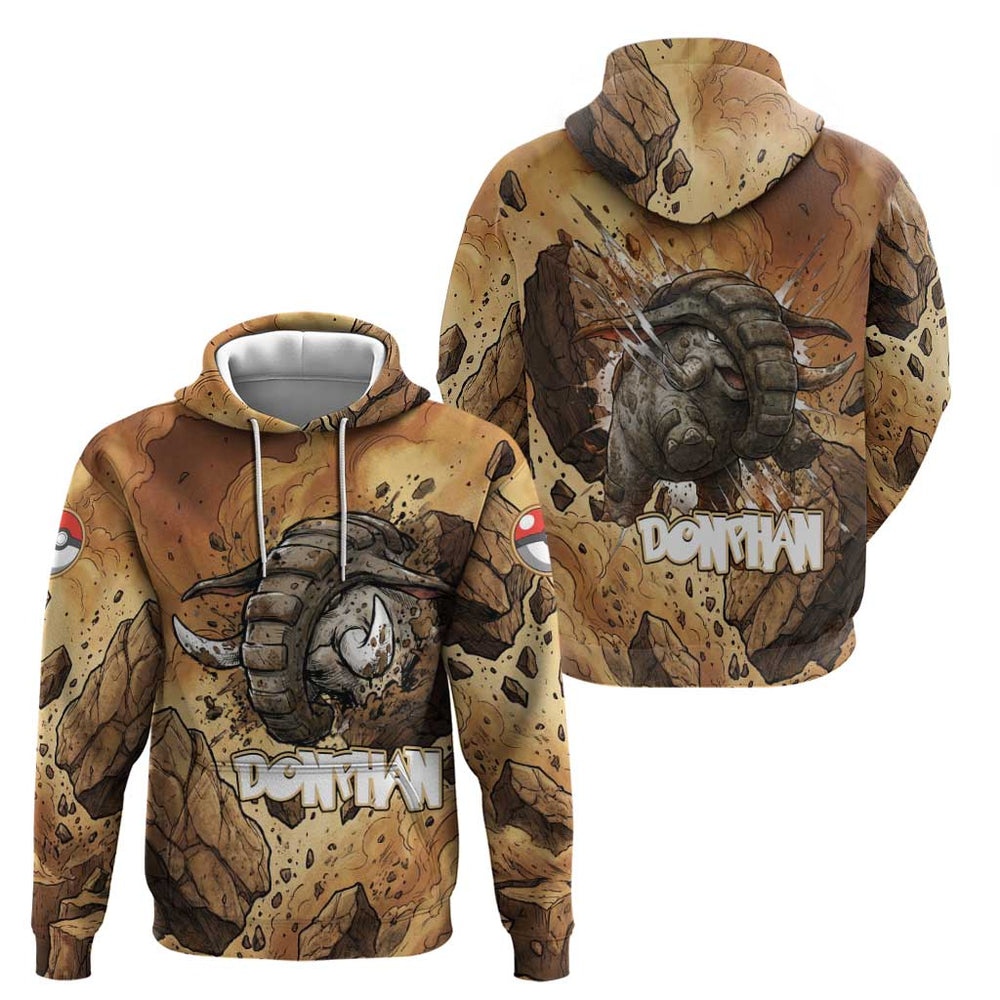 Donphan Hoodie Explosive Earthquake Comic Art Donphan Hoodie Explosive Earthquake Comic Art