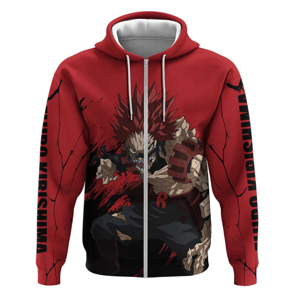 Eijiro Kirishima - My Hero Academia Hoodie Japan Anime Style Eijiro Kirishima - My Hero Academia Hoodie Japan Anime Style