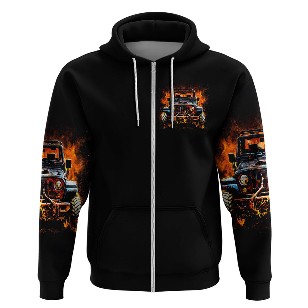 Flame Jeep Hoodie I'm The Black Jeep Of The Family DT01 Flame Jeep Hoodie I'm The Black Jeep Of The Family DT01