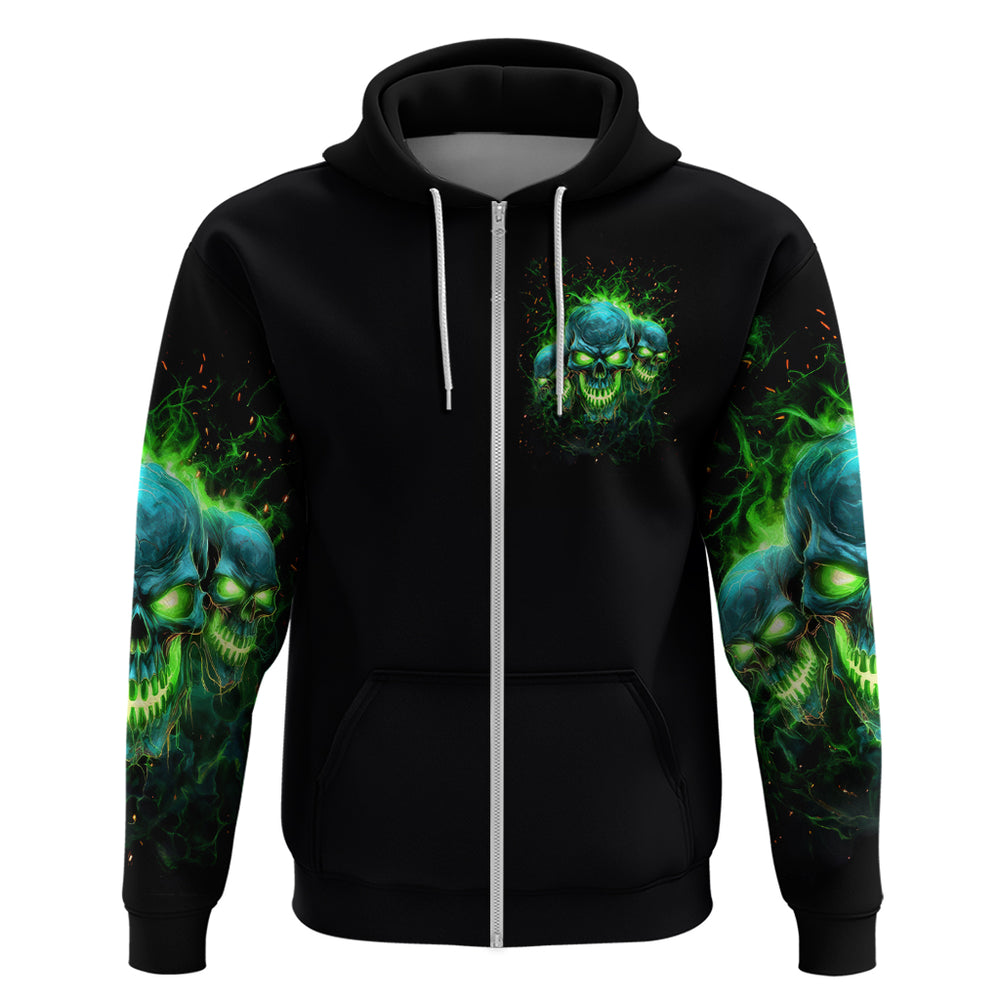 Flame Skull Hoodie I'm Never Alone My Demons Are Wit Me 24 7 DT01 Flame Skull Hoodie I'm Never Alone My Demons Are Wit Me 24 7 DT01