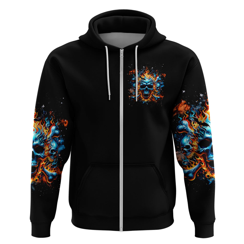 Flame Skull Hoodie When I Was Born The Devil Said Ohh Shit Competition DT01 Flame Skull Hoodie When I Was Born The Devil Said Ohh Shit Competition DT01