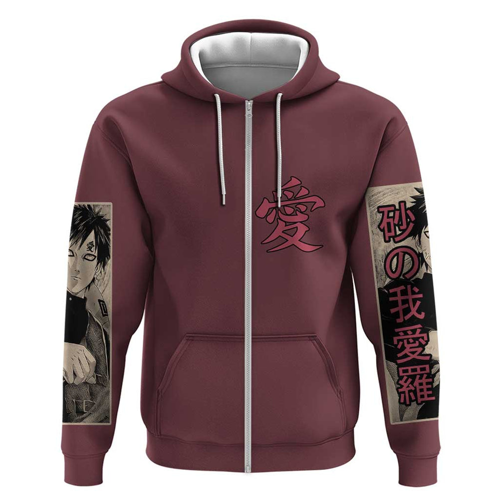 Gaara Naruto Shippuden Hoodie Anime Style Gaara Naruto Shippuden Hoodie Anime Style