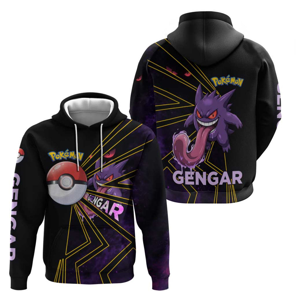 Gengar Pok Hoodie Neon Shadow Comic Style Gengar Pok Hoodie Neon Shadow Comic Style