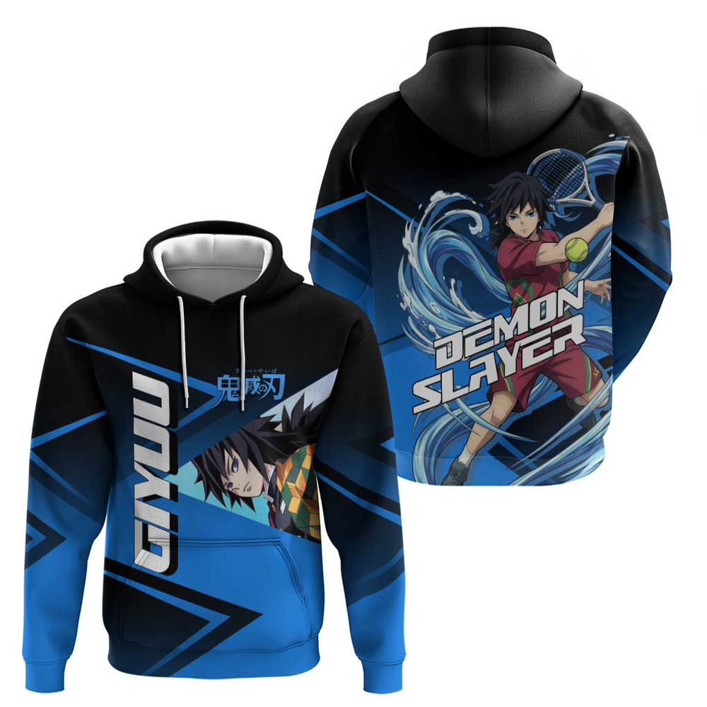 Giyuu Tomioka Water Serve Hoodie Sporty Anime Mashup Style Giyuu Tomioka Water Serve Hoodie Sporty Anime Mashup Style