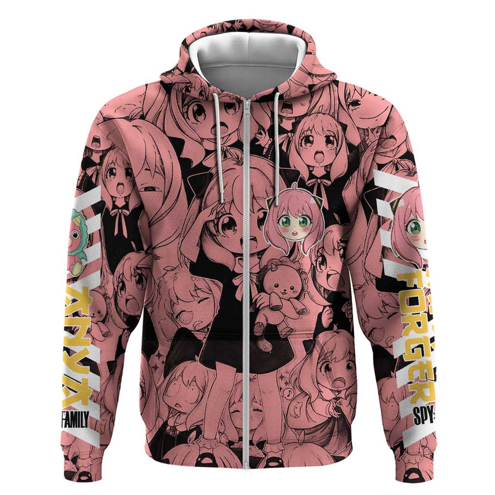 Anya Forger Bond Spy x Family Hoodie Anime Mix Manga Style Anya Forger Bond Spy x Family Hoodie Anime Mix Manga Style