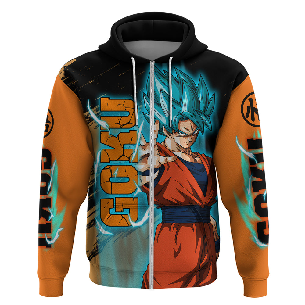 Goku Blue Anime - Dragon Ball Hoodie Goku Blue Anime - Dragon Ball Hoodie