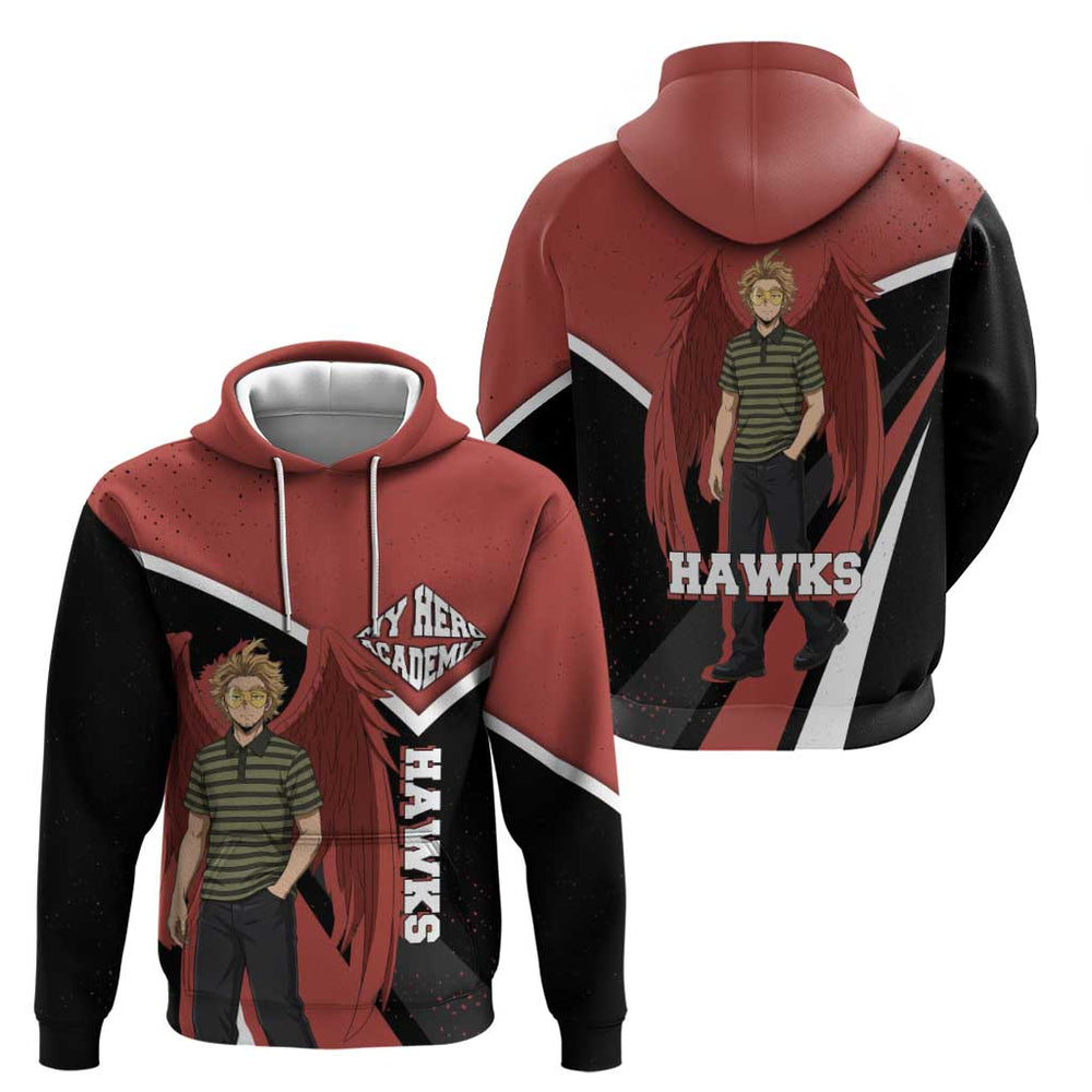 Hawks My Hero Academia Hoodie Anime Grunge Splatter Graphic Style Hawks My Hero Academia Hoodie Anime Grunge Splatter Graphic Style