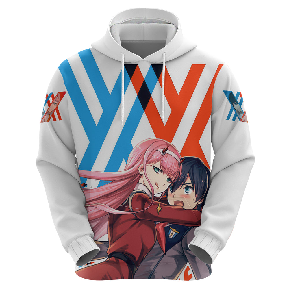 Hiro and Zero Two Strelitzia Hoodie Anime Style Hiro and Zero Two Strelitzia Hoodie Anime Style