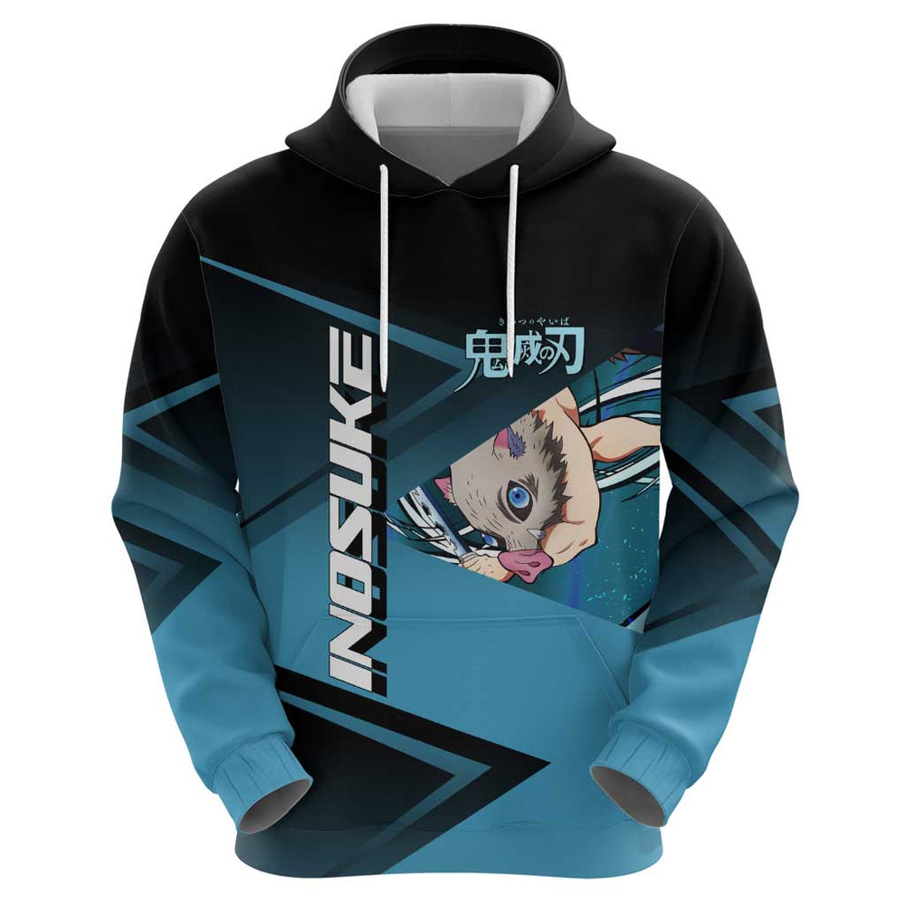 Inosuke Hashibira Beast Tennis Form Hoodie Sporty Anime Mashup Style Inosuke Hashibira Beast Tennis Form Hoodie Sporty Anime Mashup Style