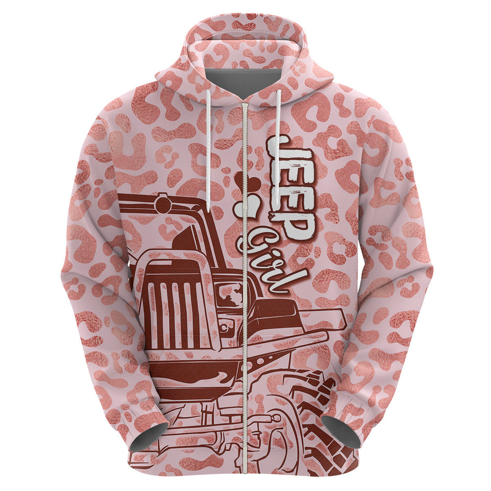 Jeep Girl Country Style Cow Skull Mix Leopard Prints Hoodie Jeep Girl Country Style Cow Skull Mix Leopard Prints Hoodie