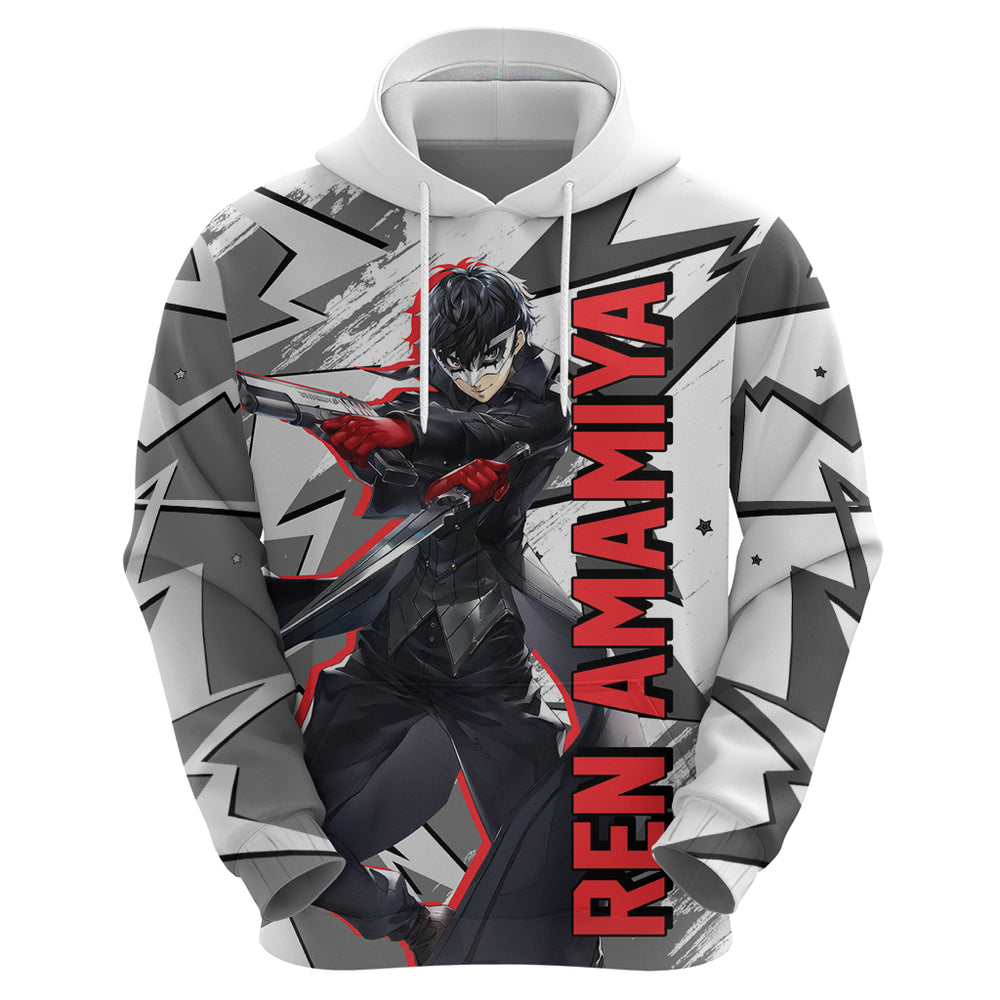 Joker Persona Hoodie Anime Mix Polygon Cyber Style Joker Persona Hoodie Anime Mix Polygon Cyber Style
