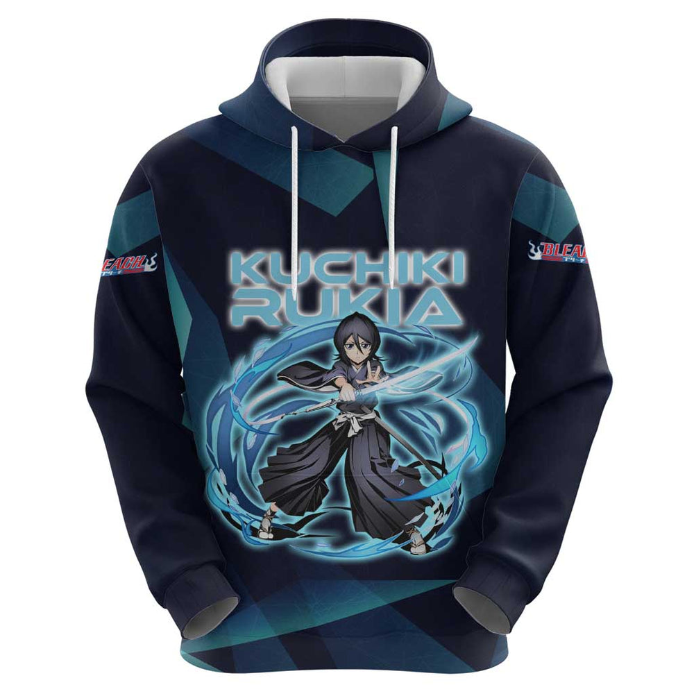 Kuchiki Rukia Bleach Hoodie Frost Aura Anime Energy Style Kuchiki Rukia Bleach Hoodie Frost Aura Anime Energy Style
