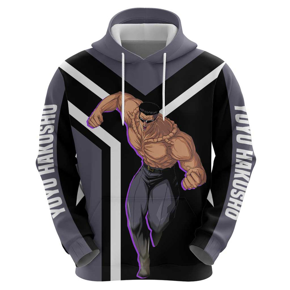 Kurama Yu Yu Hakusho Hoodie with Human Form and Calm Focused Pose Design Kurama Yu Yu Hakusho Hoodie with Human Form and Calm Focused Pose Design