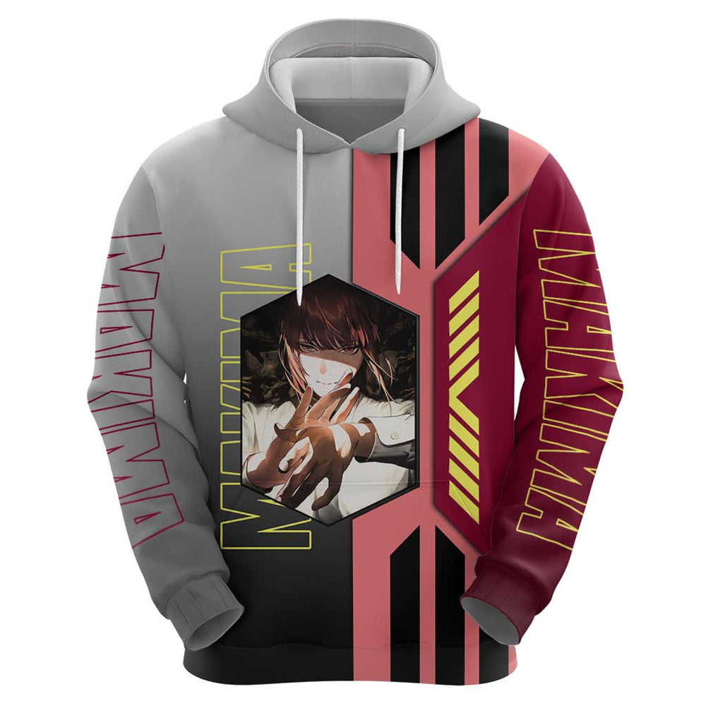 Makima from Chainsaw Man Hoodie with Cool Posing and Character Design Makima from Chainsaw Man Hoodie with Cool Posing and Character Design