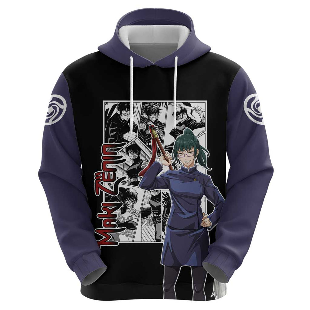 Maki Zenin - Jujusu Kaisen Hoodie Anime Mix Manga Style Maki Zenin - Jujusu Kaisen Hoodie Anime Mix Manga Style